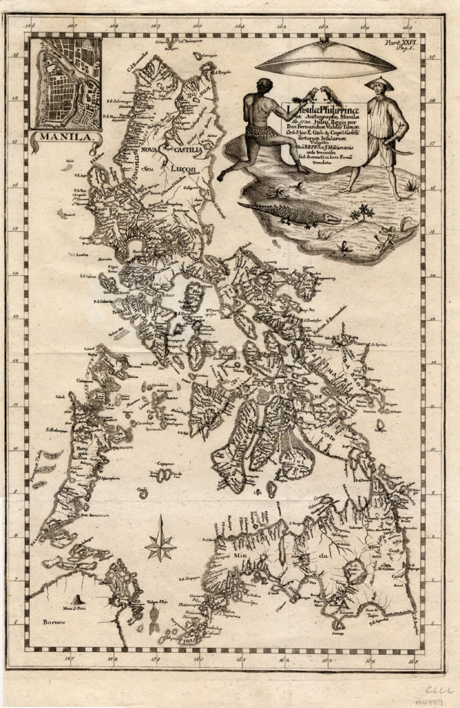 Map of the Philippine Islands, published by Pedro Murillo Velarde in 1774. Velarde published the first accurate map of the islands forty years earlier. 