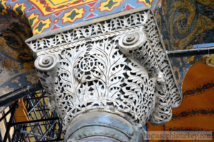 Column capital of the upper Hagia Sophia gallery.