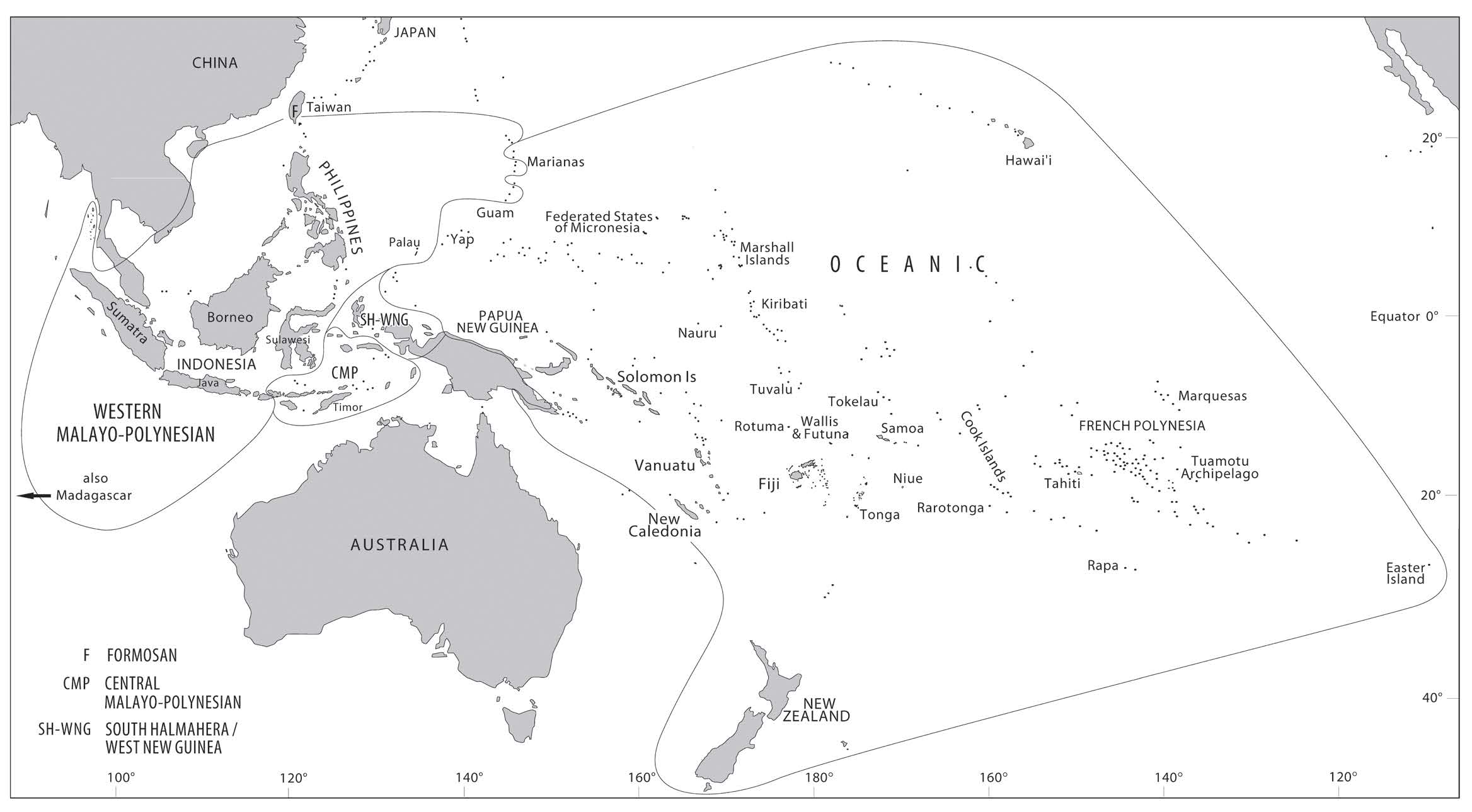 map of the oceanic and pacific ocean